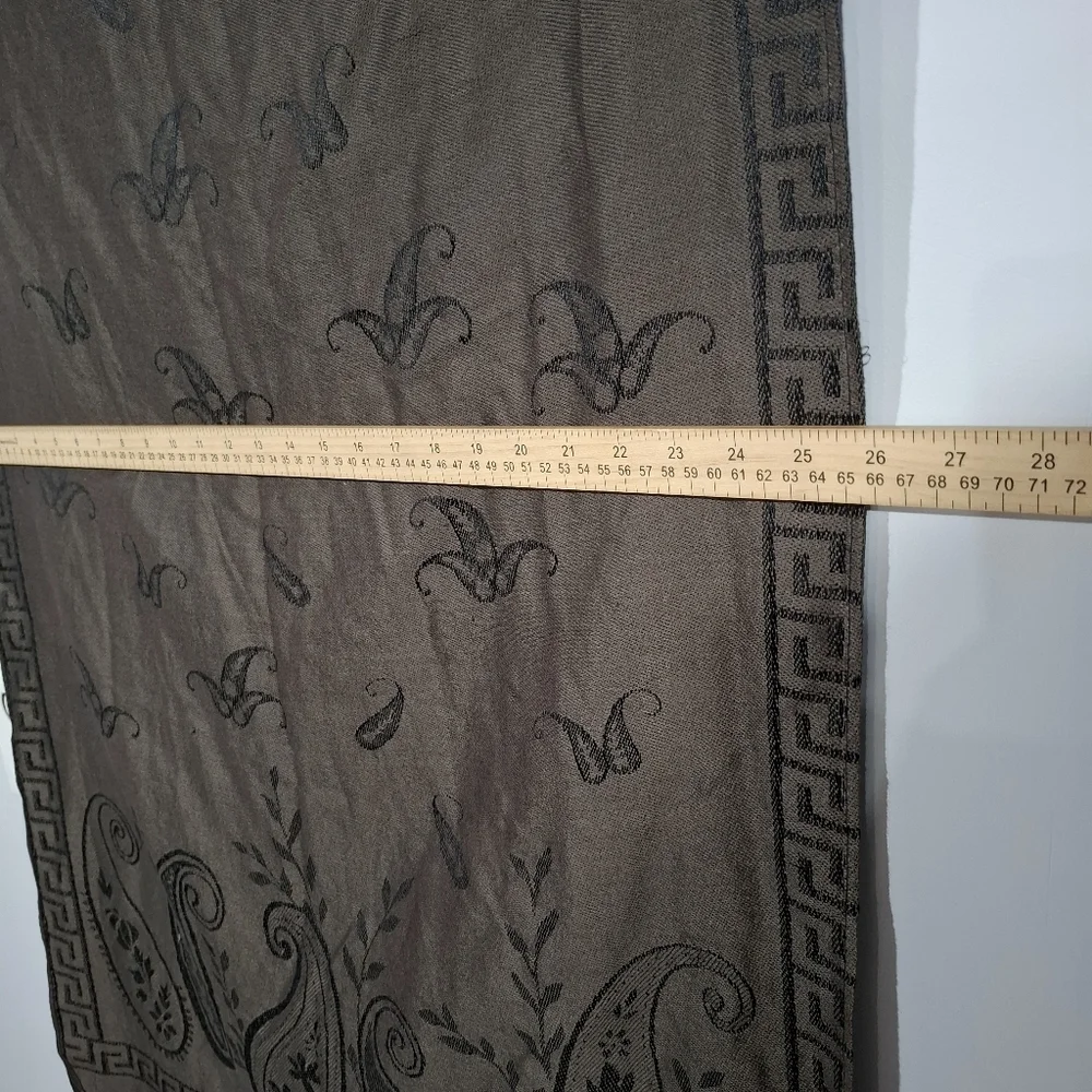 Jerusalem Brown Tasseled 100% Cashmere Women’s Scarf Paisley Pashmina